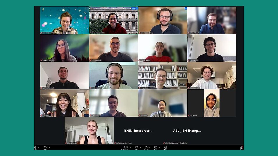 screenshot from the online award ceremony