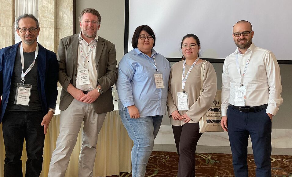 Representatives of the Values in Crisis project at the WAPOR conference: Members from Austria, Kazakhstan and Japan. Photo: Private